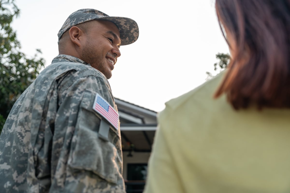 Veteran returning home to his loved one